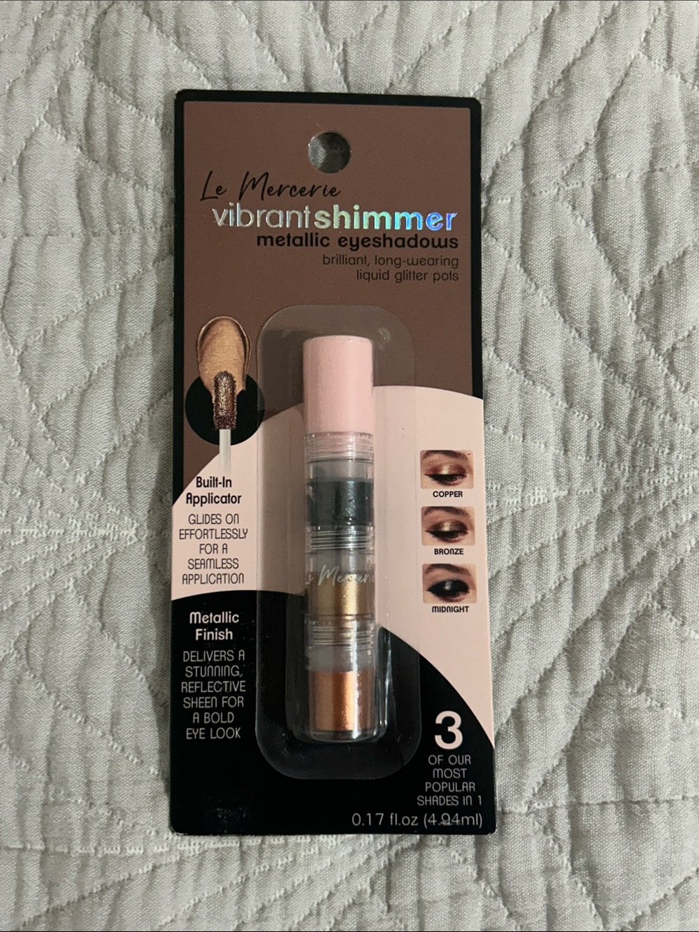 Vibrant Shimmer Metallic Eyeshadow - Copper/Bronze/Midnight NWT
